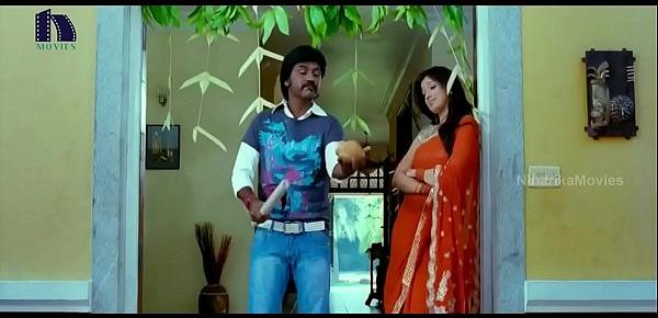  Lakshmi Rai In Red Saree Lawrence And Lakshmi Rai Romantic Kanchana Movie Scenes